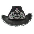 thumbnail image 2 of Charmgo Trucker Hat Clearance, Women's Sequin Crown Cowboy Hat Western Cowboy Hat Bucket Hat Baseball Cap, Sun Hats for Women Black, 2 of 7