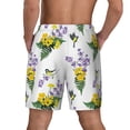 thumbnail image 2 of Lsque Mens Swim Trunks Lavender Flowers Pattern - Bathing Suit Compression Liner - Beach Swim Shorts Swimwear - (S-3XL) - Stretch Quick Dry -Small, 2 of 9
