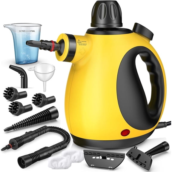Pressurized Handheld Steam Cleaner for , Multi-Surface Steamer with 12 Accessories, 12.8oz Steamer for Cleaning , Bathroom, Shower, Upholstery, Grout, Window,