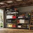 thumbnail image 3 of Heavy Duty 5-Tier Metal Storage Shelf - Adjustable Utility Organizer Rack - 400LBS per Layer for Garage, Basement, Pantry, Kitchen, 3 of 8
