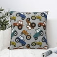 thumbnail image 6 of Rateoe Color Tractor Pattern Throw Pillow Cover Premium Pillow Stuffer Sham Square for Decorative Cushion Bed Couch Sofa(Pillow insert not included), 6 of 8