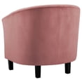 thumbnail image 4 of Tufted Armchair Accent Chair, Set of 2, Velvet, Pink, Modern Contemporary Urban Design, Living Lounge Room Hotel Lobby Hospitality, 4 of 4