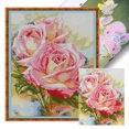 thumbnail image 1 of Kit Punto Cruz Con Rosa Hilo Algodón Ecológico Bordado 14CT 35x44cm, 1 of 9