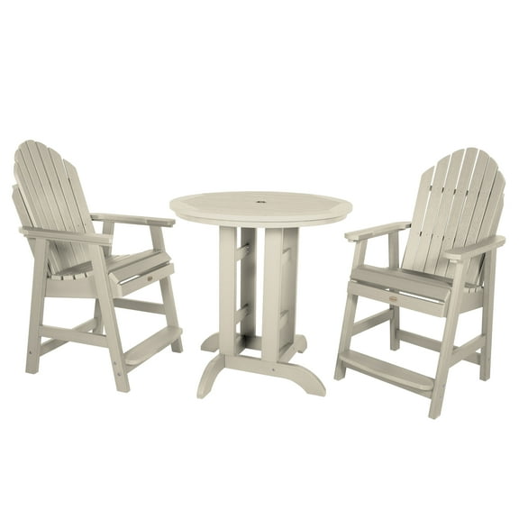 Highwood's 36" Round 3-pc Hamilton Dining Set - Counter Height, Outdoor, Eco-friendly, Synthetic Wood