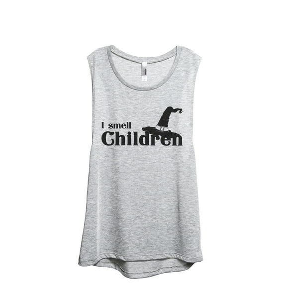 I Smell Children Women's Fashion Sleeveless Muscle Workout Yoga Tank Top Sport Grey Small