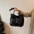thumbnail image 6 of Sparkly Purses for Women, Women's Totes Bags with Zipper and Leather Handle, Trendy Glitter Purses for Women, 6 of 9