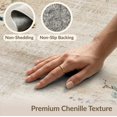 thumbnail image 6 of ODIKA 9'x12' Washable Area Rug Vintage Distressed Boho Lattice Trellis Borders Border Scrolls for Master Suite, California King, Under Bed, Non-Shedding, Easy Care, 6 of 7