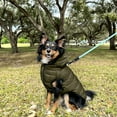 thumbnail image 2 of Pawtitas Reversible Dog Jacket Water Resistant Dog Coat for Cold Weather - Small Jacket - Green / Beige, 2 of 9