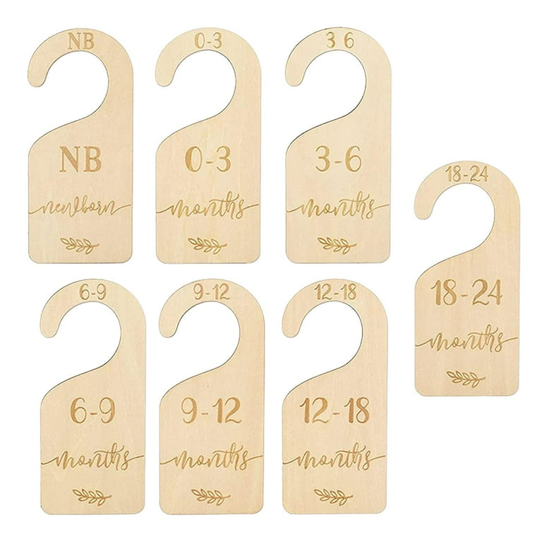 RubyRoo Baby Closet Dividers - Newborn to 24 Month - 7 Pcs - Engraved Style