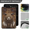 thumbnail image 4 of Psesaysky Tribal Brown Bear RV Door Window Shade Easy to Install Privacy Protection RV Window Cover Sun Blackout for Camper Trailer (17.3x26 inch), 4 of 7