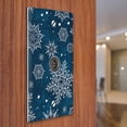 thumbnail image 3 of WIRESTER 1-Gang 0.406-Inch Hole Device Telephone/Cable Blank Receptable Wall Plate Cover, Blue Winter Christmas Snowflake, 3 of 6