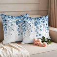 thumbnail image 2 of Blue Eucalyptus Leaves Outdoor Waterproof Pillow Covers, Summer Botanical Weeping Decorative Square Throw Pillowcase Sofa Cushion Sham for Patio/Couch/Chair, 16"x16" 2 Pack, 2 of 8