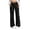 Black, variant on Womens Spring Fall Solid High Waist Straight Leg Trousers - Work Commuter Brown S