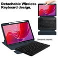 thumbnail image 3 of Case for Lenovo Tab M11/Xiaoxin Pad 11 2024 PU+Acrylic Stand Cover with Bluetooth Keyboard Multicolor, 3 of 5
