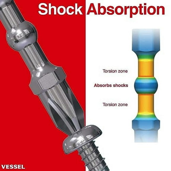VESSEL BALL GRIP Rechargable Screwdriver with 25PC. Bit Set
