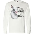 thumbnail image 3 of Inktastic Easily Distracted by Goats Cute Goat Long Sleeve T-Shirt, 3 of 5