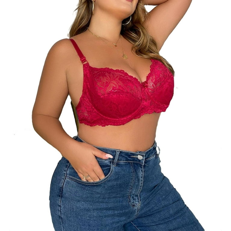Sexy Straps A Piece Burgundy Plus Size Bras & Bralettes (Women's) - Walmart .com