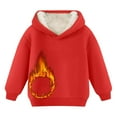 thumbnail image 2 of Otqutp Children Boys Girls Autumn Winter Solid Pullover Tops Casual Long Sleeve Hoodie Sweatshirt Fall Clothes Sweatshirts for 4-15 Years(Red,14-15 Years), 2 of 4