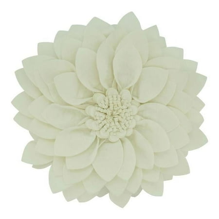 Saro Lifestyle Flower Shaped Felt Throw Pillow