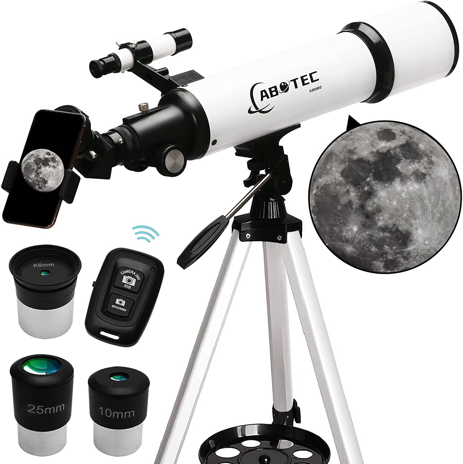 Viewing The Natural Scenery USCAMEL Telescope，600/50mm HD Telescope for Kids Beginners Adults，Portable Refractor Telescope for Astronomy，Watching The Moon Bird Watching 