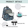 thumbnail image 4 of Blue Cartoon Dinosaurs Balloons Pattern Cute School Backpack with Padded Back and Adjustable Shoulder Straps 13.4"x11"x4.7", 4 of 5