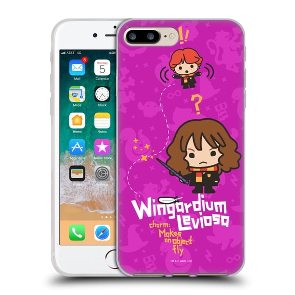 Head Case Designs Officially Licensed Harry Potter Deathly Hallows I Hermione Ron Spell Soft Gel Case Compatible with Apple iPhone 7 Plus / iPhone 8 Plus