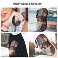 thumbnail image 6 of Bingfone Fluffy Alpaca Mountain Meadow Print Sunglasses Case Portable Travel Zipper Eyeglasses Case With Hook, 6 of 6