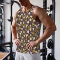 thumbnail image 5 of Gukieu Flowers Daisy Print Men's Quick Dry Fitness Vest, Round Neck Sleeveless Fitness Bodybuilding Top-4X-Large, 5 of 7