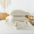 thumbnail image 3 of Andency King Bedding Sets Beige, 3 Pieces Soft Fluffy Boho Tassel Bedding Comforter Sets for King Size Bed, All Season Lightweight Down Alternative Bed Set, 3 of 8