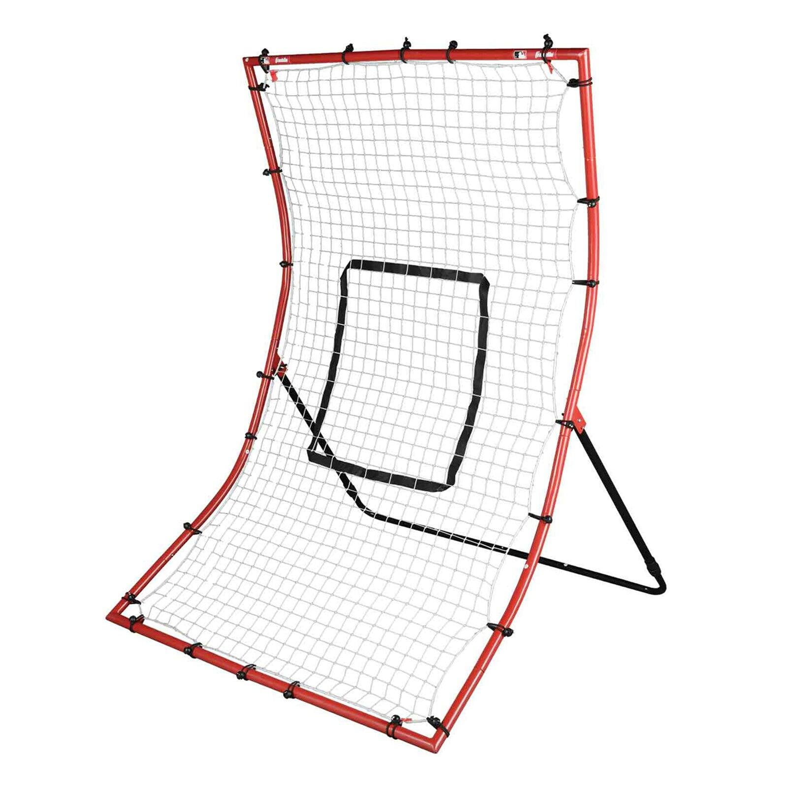 68x48in Youth Multi-Angle Ball Return Rebounder Practice Pitchback Net for Pitching Hitting Batting Throwing Powerfly Baseball Trainer Softball Pitch Back Training Equipment with Strike Zone 