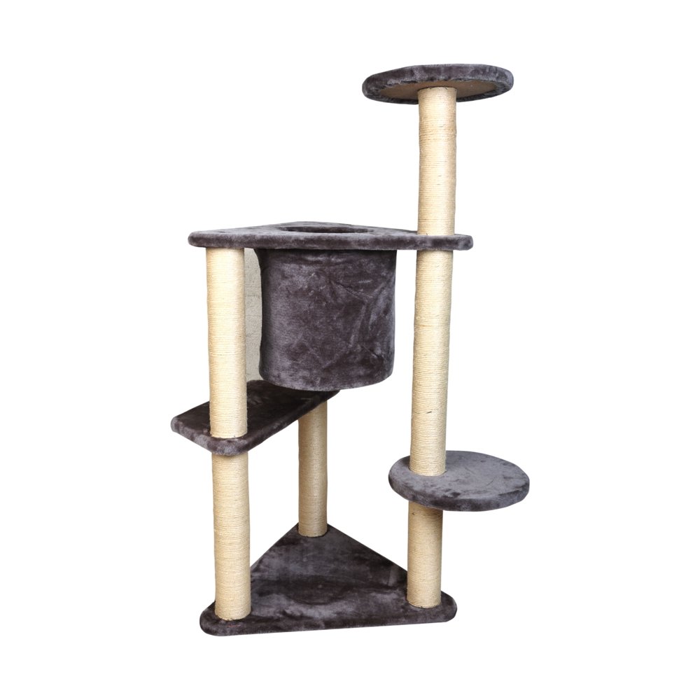 ThreeTier Deluxe Cat Tree Condo with Sisal Ropes and Multiple Posts 45