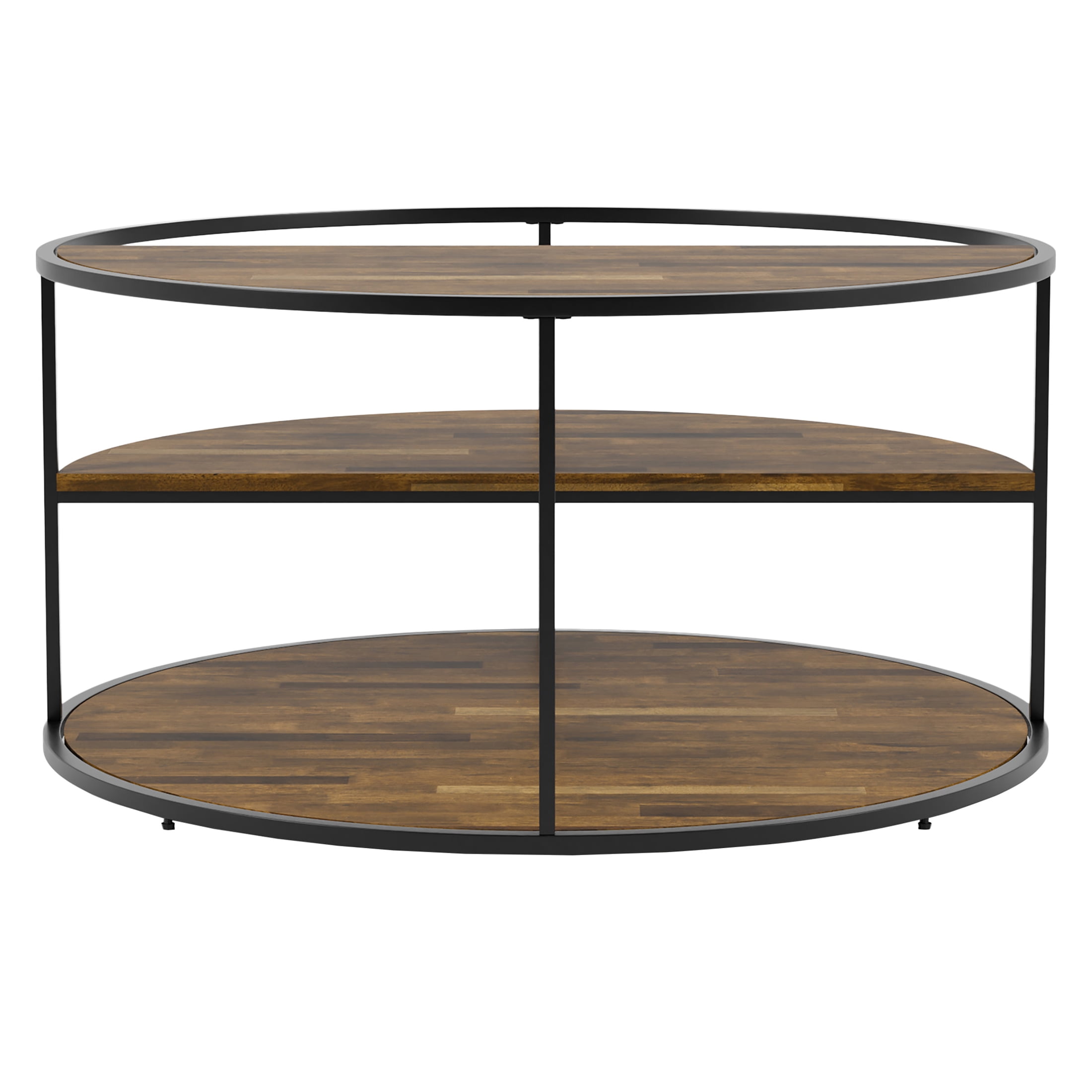 Furniture of America Adelia 2-Shelf Coffee Table, Black