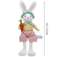 thumbnail image 3 of Easter Bunny Decor Easter Bunny Gnomes Plush, 18" Rabbit Bunny Plush Decor Handmade with Dress Easter Standing Sign, Spring Decorations for Home Farm (Yellow), 3 of 7