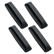 Toyvian 2Pairs Black Plastic Self-Stick Handles for Sliding Doors and Cabinet Furniture