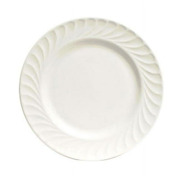 Tuxton China MEA-055 Meridian American 5.63 in. Embossed Plate - White  - 3 Dozen