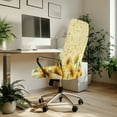 thumbnail image 3 of Whosucclay Sunflower Music Note Pattern Computer Office Chair Cover, Stretchable Office Chair Covers for Protective High Back Chair Slipcover Anti-Dust Rotating Chair Covers with Elastic Bottom-S, 3 of 7
