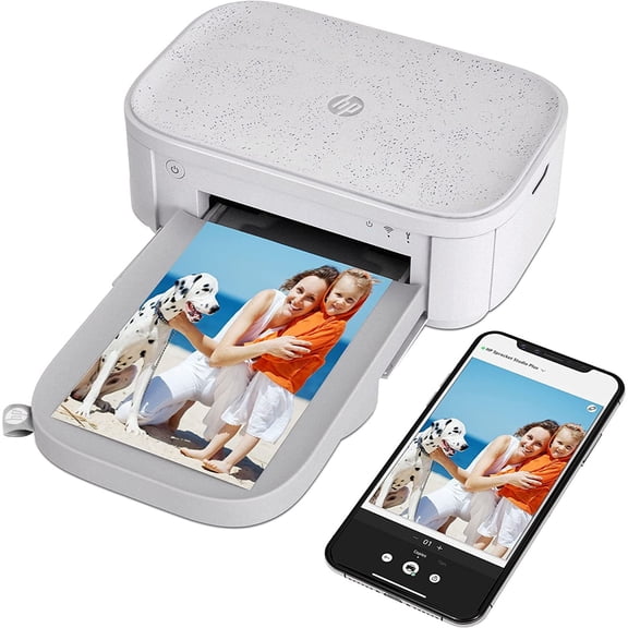 Restored HP Sprocket Studio Plus 4" x 6” Instant Photo Printer – Wirelessly Prints from iOS & Android Device (Refurbished)