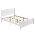 thumbnail image 3 of Zimtown Full Platform Bed, Solid Pine Wood Kids Bed Frame with Headboard and Footboard , Easy Assembly, White, 3 of 7