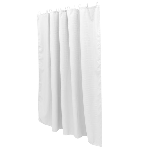 NICERIO 1Set Fashion White Bath Curtain with Solid Color and Washable Performance for Home and Dorm