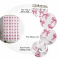 thumbnail image 5 of Pink Bow Ribbon Shower Curtains for Bathroom Waterproof Fabric Bath Curtains Decor Bath Tub Curtain Bowknot Bow Tie Aesthetics Minimalist Decorative Shower Curtain Sets with 12 Hooks, 72x72 Inch, 5 of 6