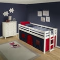 thumbnail image 4 of Alaterre Jasper Twin Junior Loft Bed, White Frame and Blue/Red Playhouse Tent, 4 of 8