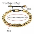 thumbnail image 3 of RSAMD Charm Men Cubic Zirconia Luxury Leopard Crown Skull Head Gold Plated Bracelets-1270-B1, 3 of 5