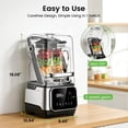 thumbnail image 5 of Friwest 68oz Commercial Blender, 2400W High Speed Professional Blender with 6 One-Touch Functions, Adjustable Speed & Pulse, Soundproof Cover for Smoothies, Ice Crushing & Frozen Drinks, 5 of 7