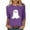Purple-Halloween Shirts, variant on Jsaierl Womens Halloween Shirts Plus Size Pumpkin Ghost Graphic Tees Trendy Round Neck T-shirt 3/4 Sleeve Tunic Blouse Tops Halloween Costumes