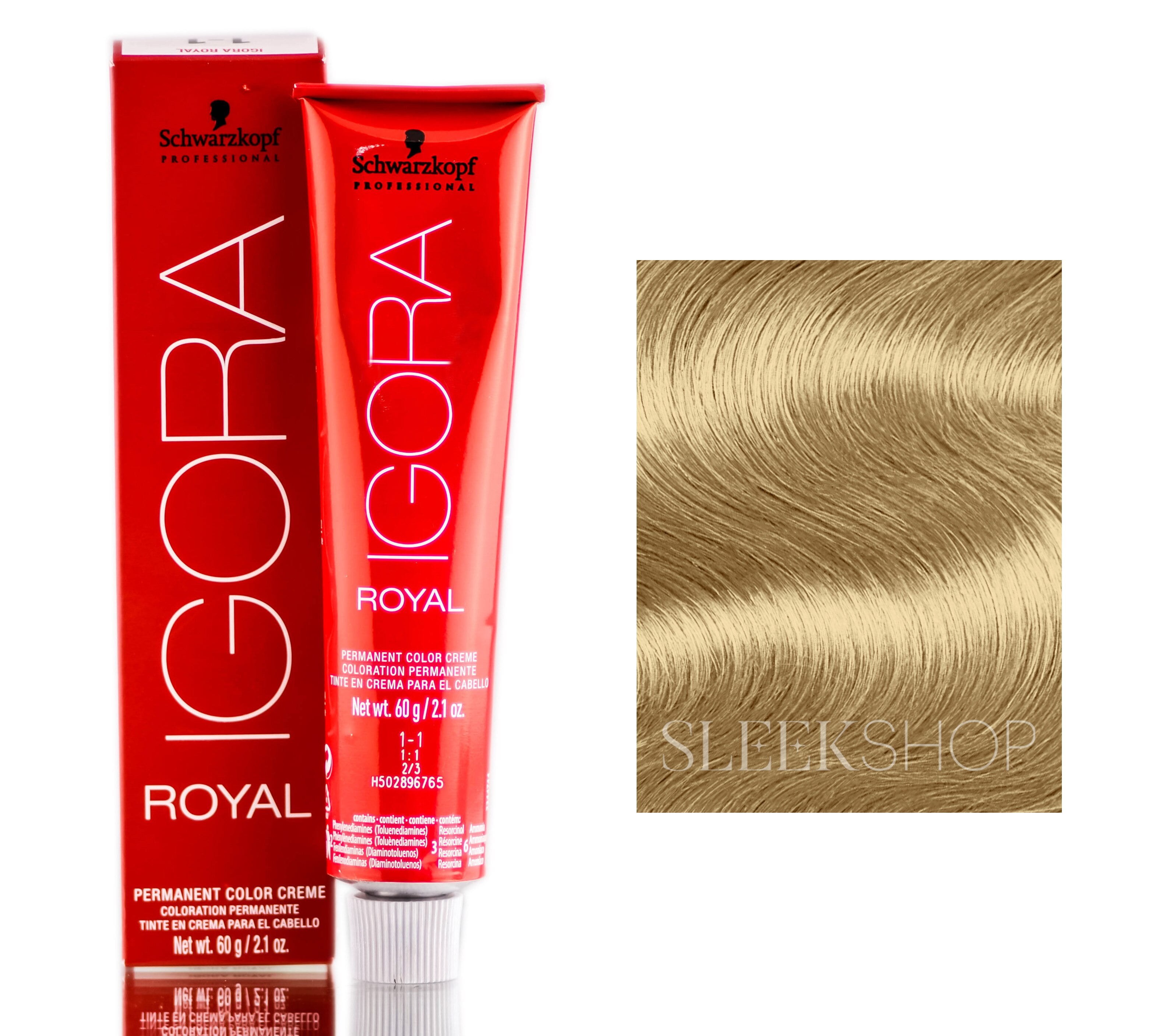  Pastel Beige Blonde , Schwarzkopf Professional Igora Royal Permanent  Hair Color Creme Dye ( oz) Hair - Pack of 1 w/ Sleek Teasing Comb -  
