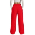thumbnail image 3 of Wide Leg Sweatpants for Women Baggy Flowy Palazzo Pants Drawstring Elastic Waist Trousers, 3 of 8