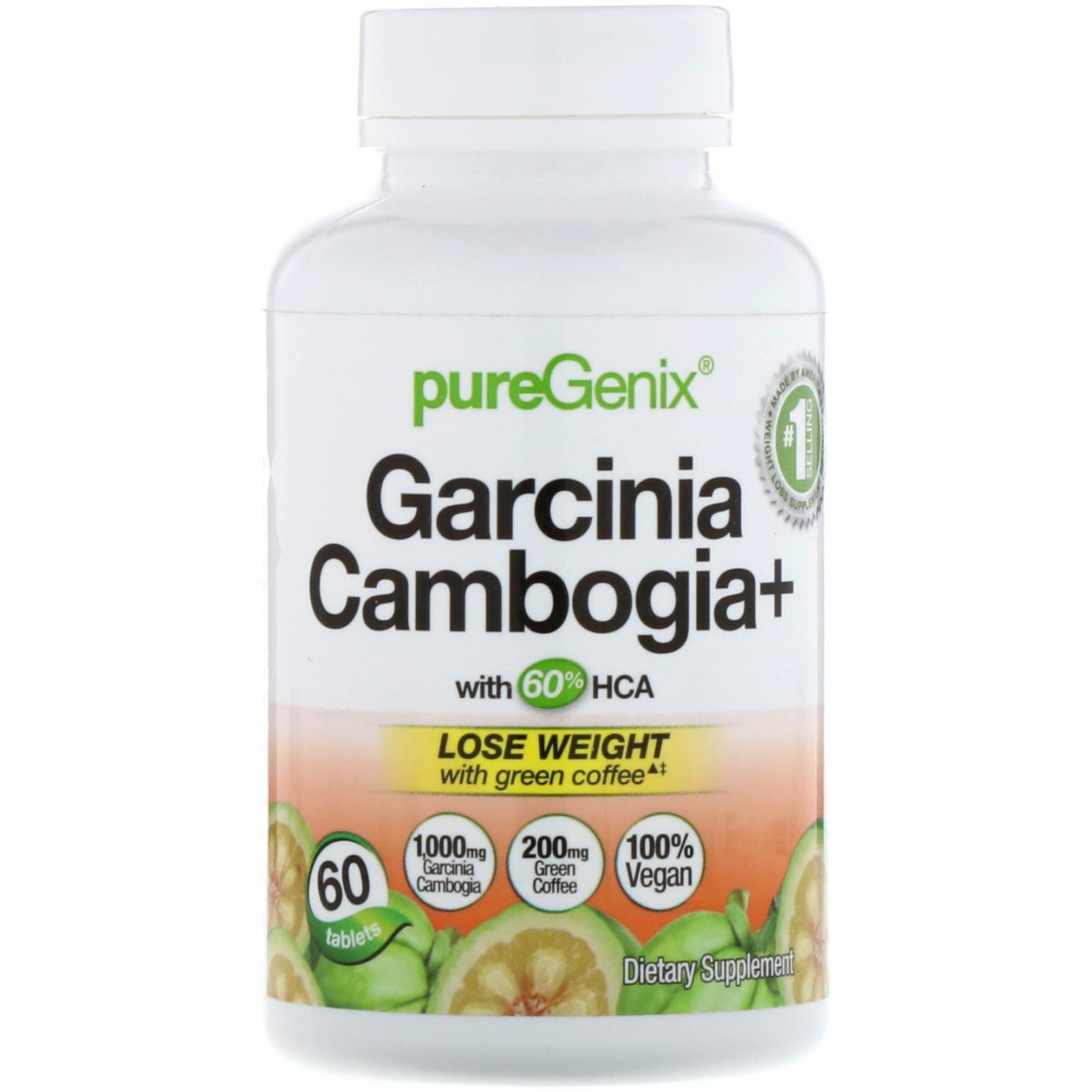 NatureWise Garcinia Cambogia 60% HCA Vegan Capsules for Weight Support