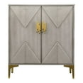 thumbnail image 2 of Meubles SEI Lantara Armoire de Rangement Moderne en Gris Lavé/or, 2 of 3