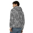 thumbnail image 4 of Wukai Zebra Skin Print Men's Zip-Up Hoodie,Fleece Full-Zip Hoodie for Men, Hooded Sweatshirt-Medium, 4 of 5