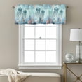 thumbnail image 3 of Summer Oceans Valance Curtain Teal Blue Jellyfish Corals Starfish Marine Life Window Valances Rod Pocket Short Curtains Window Treatments for Kitchen Bedroom Bathroom Laundry 54" x 18", 3 of 9